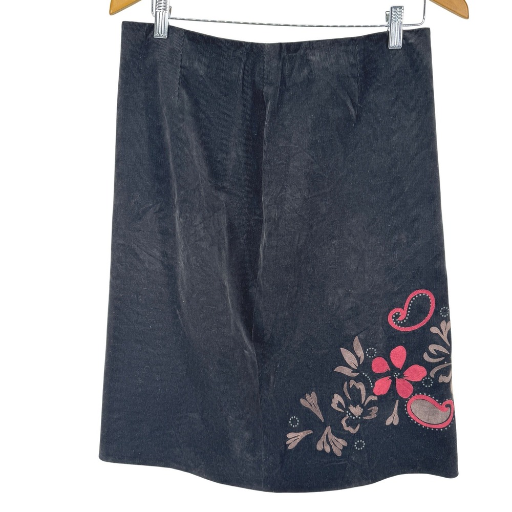 Elements Womens Corduroy Patchwork Midi Skirt Sz … - image 1